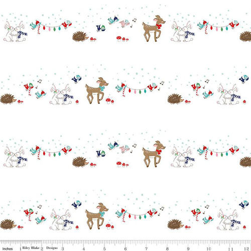 Fabric Remnant -Riley Blake Christmas Pixie Noel 2 Reindeer 51cm