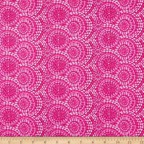 Fabric Remnant- Gypsy Dreams Stitched Circles 76cm