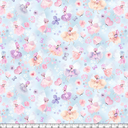 Fabric Remnant-My Heart Flutters Flutter Fairies 40cm