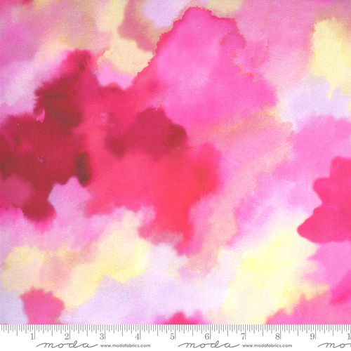 Fabric Remnant- Moda Fanciful Forest Clouds Blender 55cm