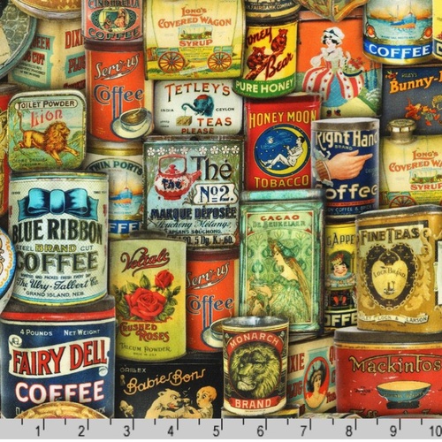 Library of Rarities Coffee Tea Canisters Tins Antique ANPD-21876-199 